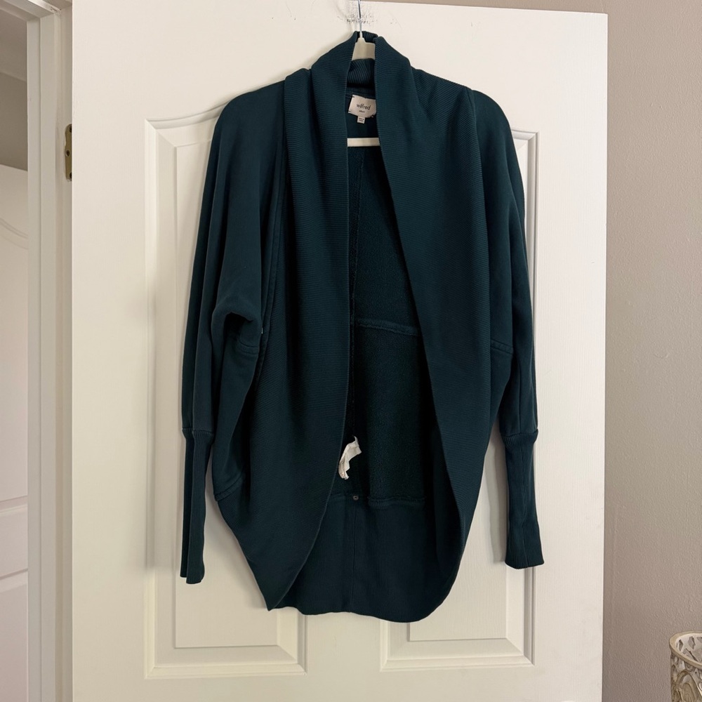 Wilfred Aritzia Sabine Cocoon Cardigan Forest Green Small